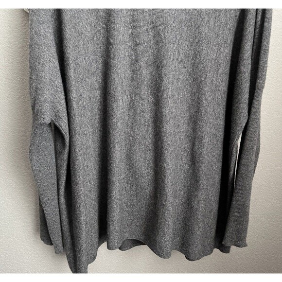 Garnet Hill Women's M Oversized Turtleneck Sweater Tunic Wool/Cashmere Gray - Picture 9 of 9